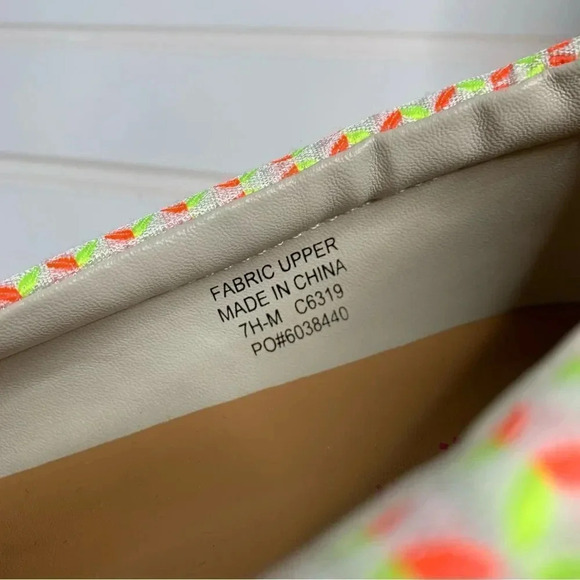 J. Crew Neon Geometric Slip On Sneakers - Picture 6 of 9